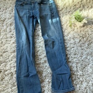 Lands' End Women's Straight Leg Blue denim, comfortable, baggy Jeans straight le